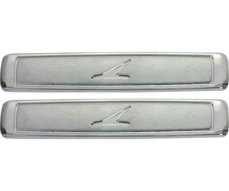 Bench Seat Emblem Set, Ranchero, 1964-1965