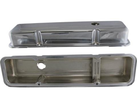 Corvette Valve Covers, Chrome Replacement, 350, 1968-1982