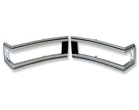 Chevelle Taillight Bezels, Left & Right, Except Wagon, 1968