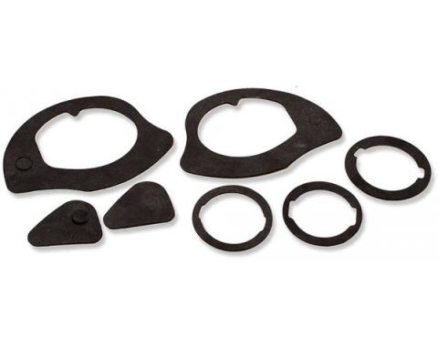 Redline Restomotive® 1964-1972 GM Car Exterior Door Handle & Lock Gasket Set