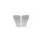 Chevy Radiator Filler Panels, Bowtie, Polished Stainless Steel, For Stock Core Support, 1955