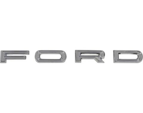 Hood Letter Set - F-O-R-D - Chrome - With Hardware