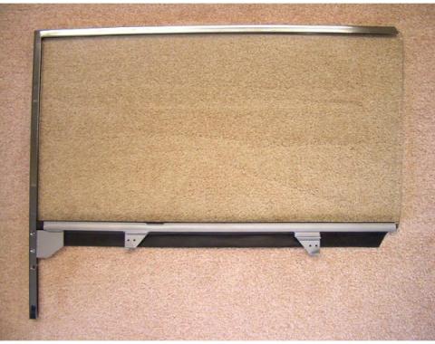 Chevy Installed Door Glass, Clear, With Chrome Frame, Hardtop & Convertible, Left, 1953-1954
