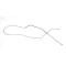Chevy Brake Line, Front To Rear, With Dual Exhaust, Stainless Steel, 1955