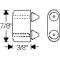 Chevy Rubber Bumper, Door, Two-Pronged, 3/8, 1952-1954