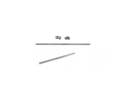Chevy Chrome Steering Shaft Kit, With Rack & Pinion & Stock Column, 1955-1957
