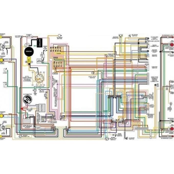 Firebird Color Laminated Wiring Diagram, 1967-1981