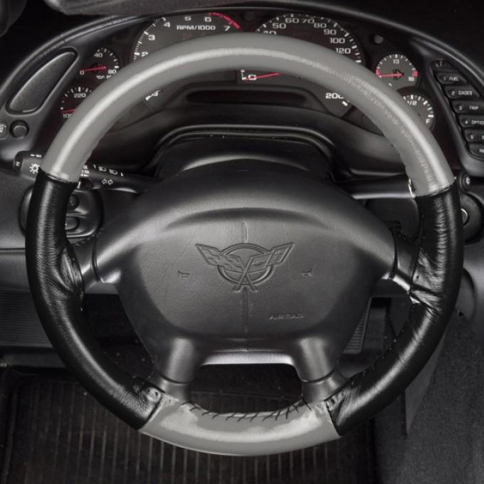 Corvette Steering Wheel Cover, Wheelskins, Euro-Style, Two Color, 1986-1989