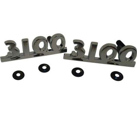 Chevy Truck Hood Side Emblems, 3100, 1950-1952