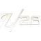 Camaro Taillight Panel Emblem, Z28, Stainless Steel, 1967-1969