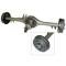 Full Size Chevy Rear End, 9, Complete, With 11 Drum Brakes, Stainless Steel Brake Lines & Powder Coating, 1959-1964