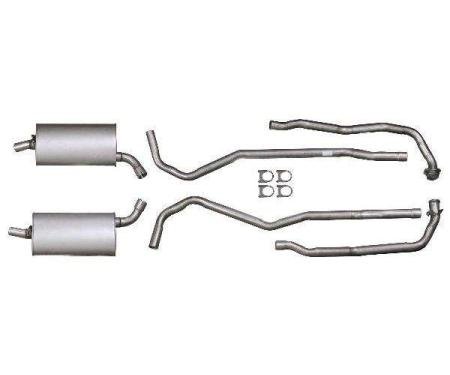 Corvette Exhaust System, Small Block LT1, Aluminized 2"-2-1/2" With Manual Transmission, 1968-1972