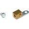 Chevy Brake Line Brass Block, Right, Front, 1955