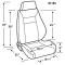 Firebird Bucket Seat, Elite Recliner, Right, 1967-1992