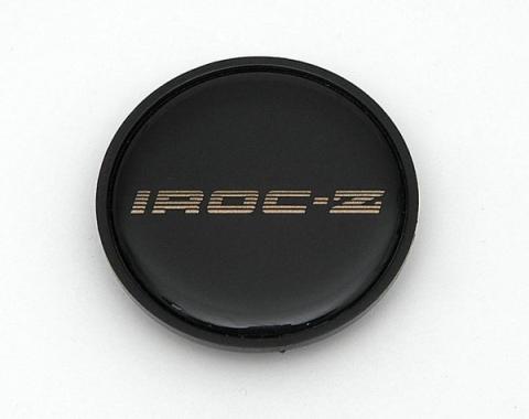 Camaro Wheel Cap Emblem, IROC-Z, With Gold Letters, 1985-1987