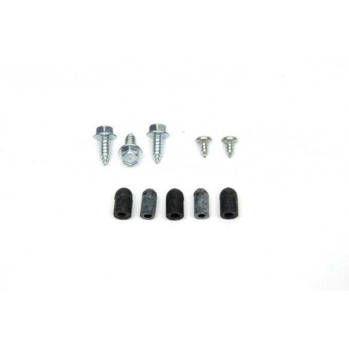 Camaro Windshield Washer Jar Bracket Mounting Screw & Cap Set, Rally Sport (RS), 1968-1969