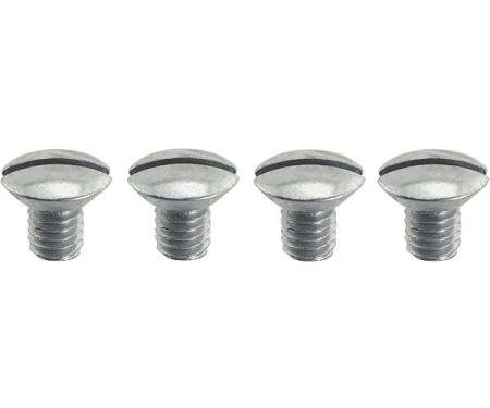 Model A Ford Windshield Stanchion Screw Set - Chrome - 4 Pieces - 1928-29 Only