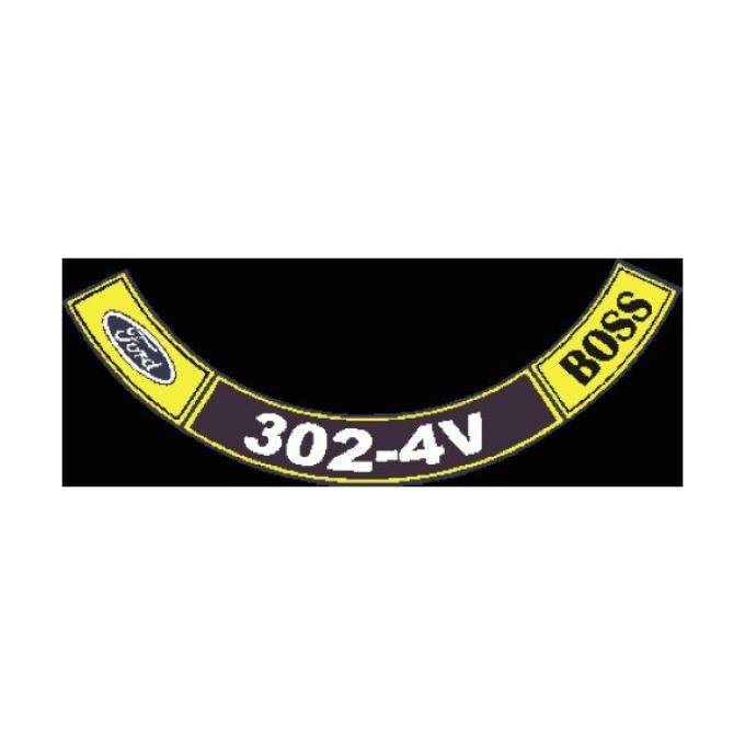Ford Mustang Air Cleaner Decal - Boss 302-4V