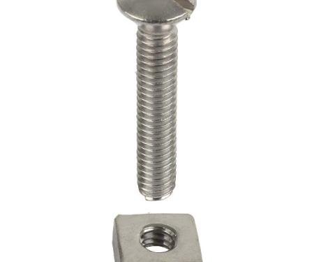 Model A Ford Step Plate Mounting Set - 16 Pieces - Stainless Steel