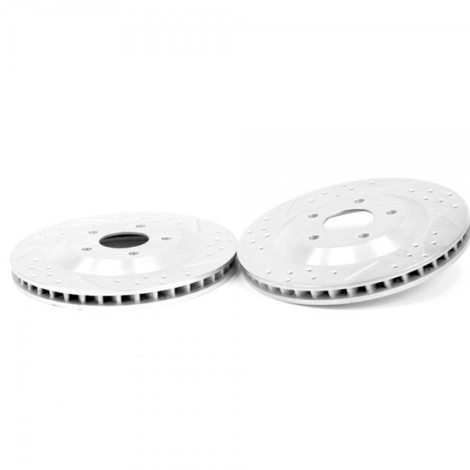 Corvette Front Brake Rotors, Sport, 1-Piece, 1997- 2013