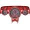 Chevy Analog Dash Gauges, Dakota Digital, Carbon Fiber With Red Display, 1957