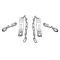 Chevy Truck Tailgate Chains, Stainless Steel, Polished, Fleet Side, 1958-1966