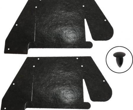 Fender Apron To Upper Control Arm Splash Shields - Die-Cut Black Rubber