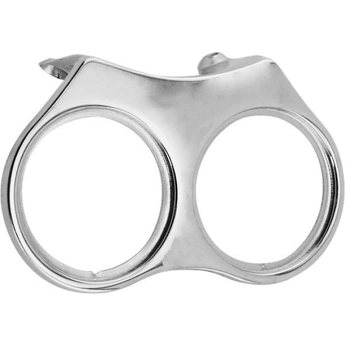 Model A Ford Dual Gauge Holder - Chrome Plated - Fits RoundSpeedometer - Mid 1930 To 1931