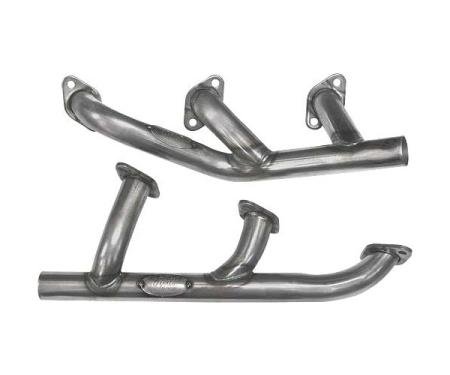 Exhaust Headers - Tubular - Painted Black - Flathead V8 - Ford Convertible Only