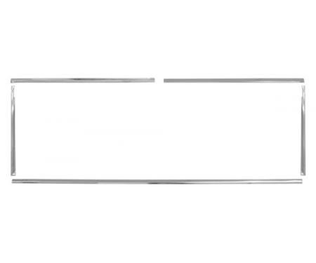 Bronco Bright Rear Window Molding 6-Piece Set, 1966-1976