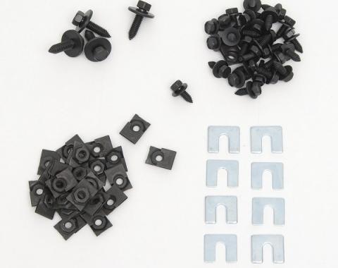 Chevy Truck Front Fender Bolt Kit, Indented Head Black Phosphate, 1981-1987