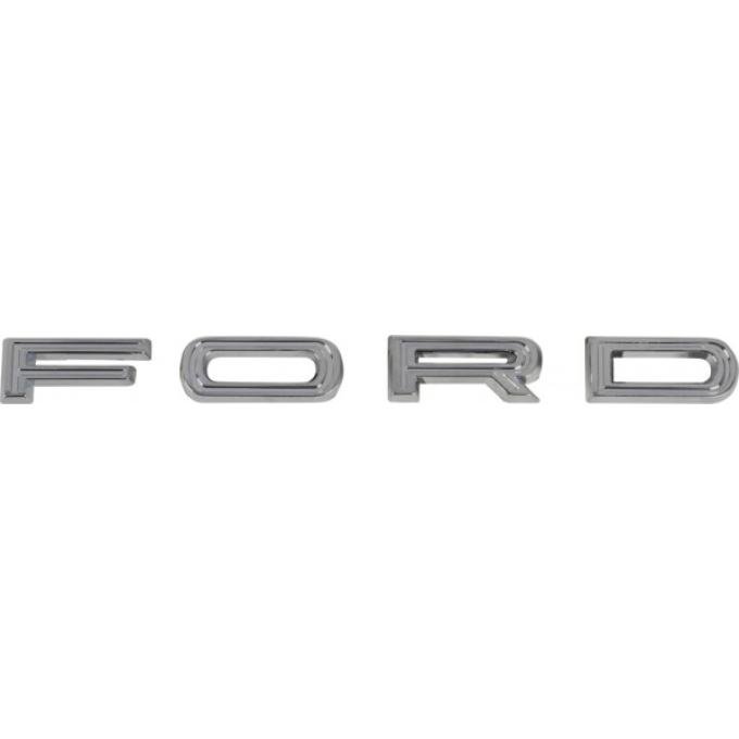 Hood Letter Set - F-O-R-D - Chrome - With Hardware