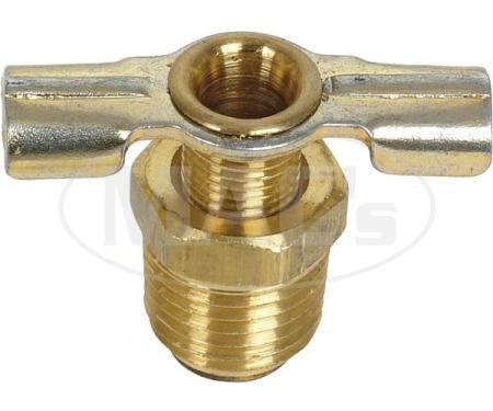 Radiator Drain Petcock Valve - 1/4 Thread - Straight Outlet