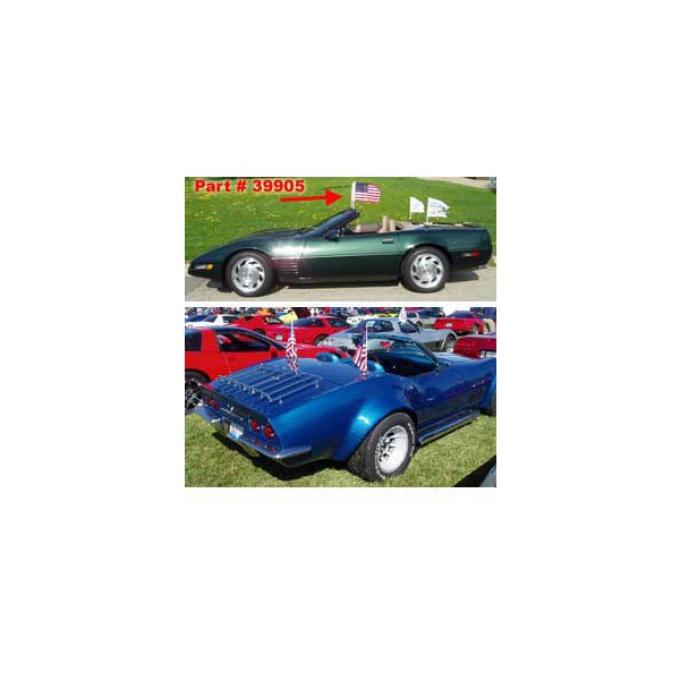 Corvette Flag Caddies, Rear Mount, Convertible, 1968-1996