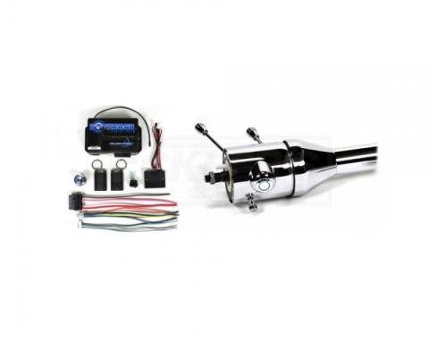 Ididit 1969-73 Nova Tilt Column Shift Steering Column with Touch-N-Go Start - Black Powder Coated