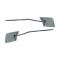 Sun Visor Arms With Bracket - Bright Metal