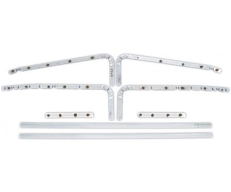 Full Size Chevy Cardboard Panel Door Edge Bands & Nails, Convertible & Hardtop, 1963-1964