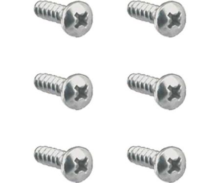 Redline Restomotive® 1964-1972 Ford Mustang 6 Piece Headlight Bulb Screw Set