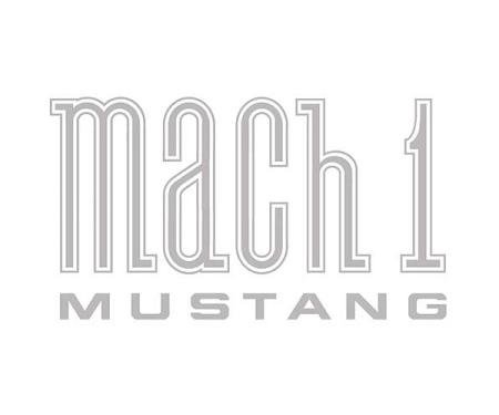 Ford Mustang Mach 1 Fender Decal - Argent Silver-Gray