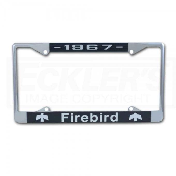 Firebird License Plate Frame With Firebird Phoenix Logo And Year, 1967-1981