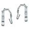 Chevy Truck Tailgate Chains, Zinc Plated, Fleet Side, 1958-1966