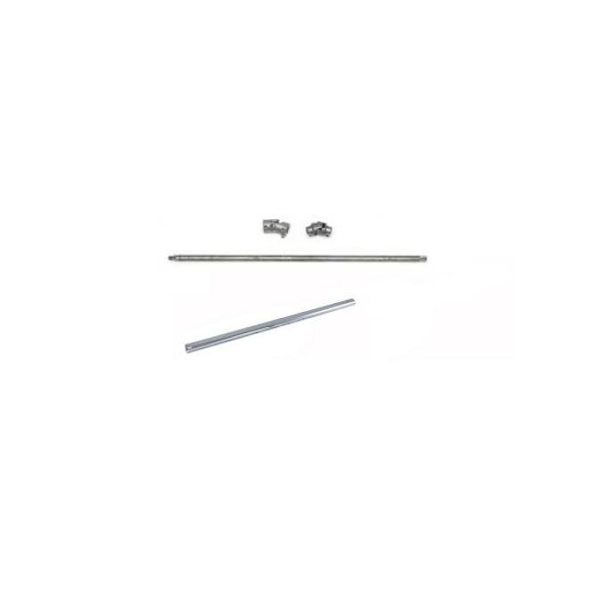Chevy Chrome Steering Shaft Kit, With Rack & Pinion & Stock Column, 1955-1957