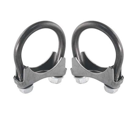 Ford Mustang Exhaust Tip Trim Clamps - 2 Diameter - MustangWith Dual Exhaust
