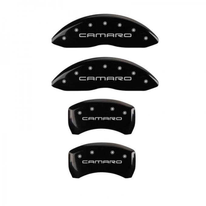 Camaro Caliper Covers, Black, Front & Rear Camaro Logo, V8,2010-2013