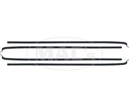 PUI 57-58 FORD RANCHERO WINDO 201266 | Belt Weatherstrip Kit - 4 Pieces - Door Windows - Ford 2 Door Sedan & Ranchero & Ranch Wagon & Sedan Delivery