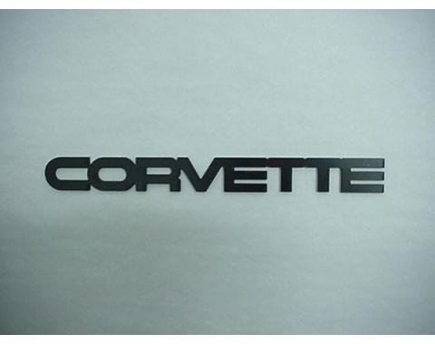 Corvette Rear Bumper Emblem, Acrylic, Black, 1984-1990
