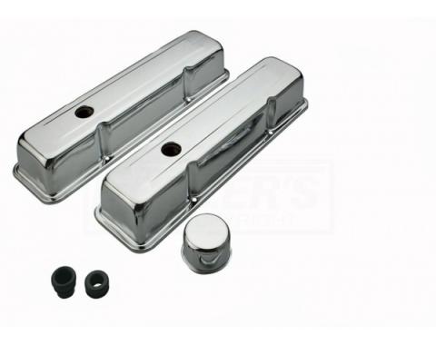 Camaro Chrome Valve Cover, Small Block, Kit, 1967-1986