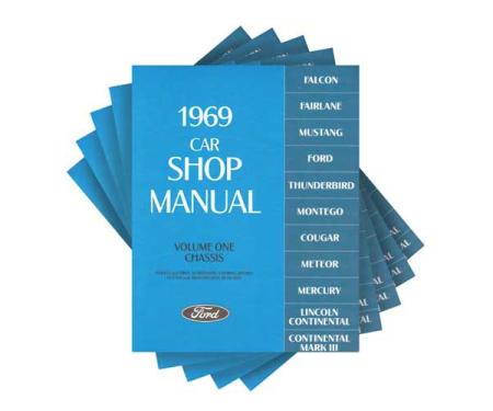 1969 Ford, Lincoln and Mercury Car Shop Manual - 5 Volume Set - 1,446 Pages