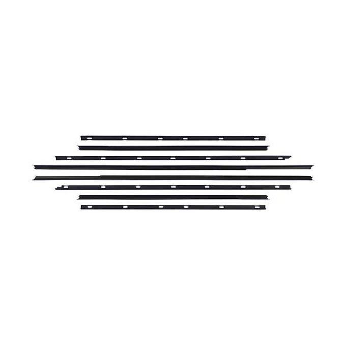 Belt Weatherstrip Kit - Doors & Rear Quarter Windows - 8 Pieces - Ford Galaxie 2 Door Hardtop Fastback