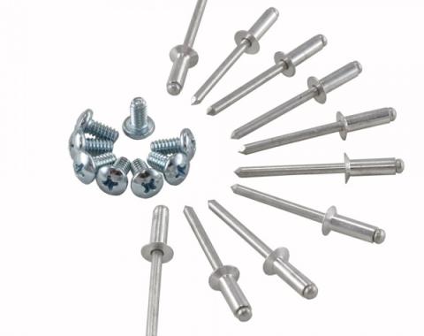 Redline Restomotive® 1970-1977 (Early) Chevrolet Corvette T-Top Stainless Molding Mounting Hardware Kit